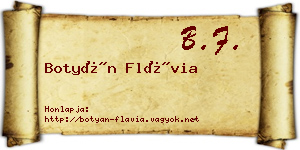 Botyán Flávia névjegykártya